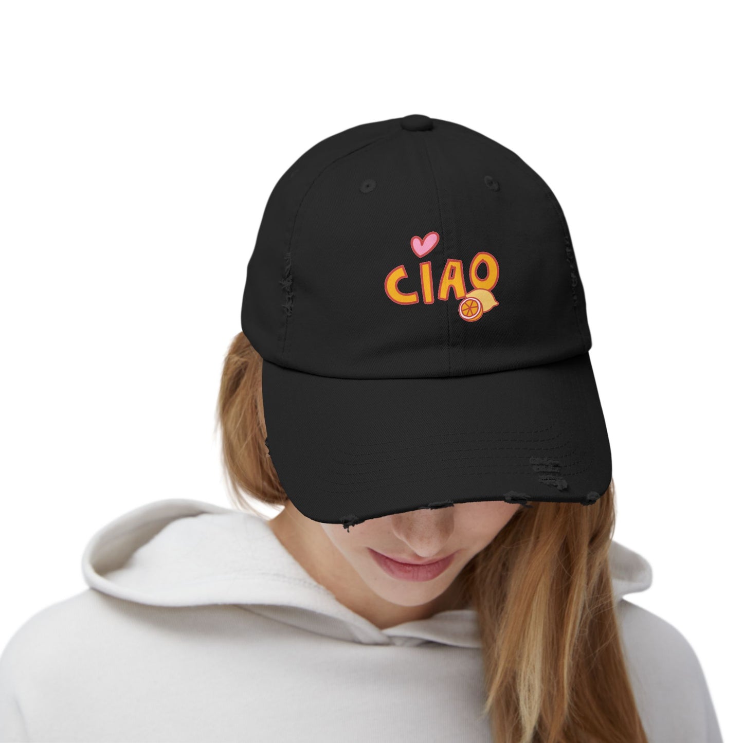 Ciao, Amore Distressed Hat