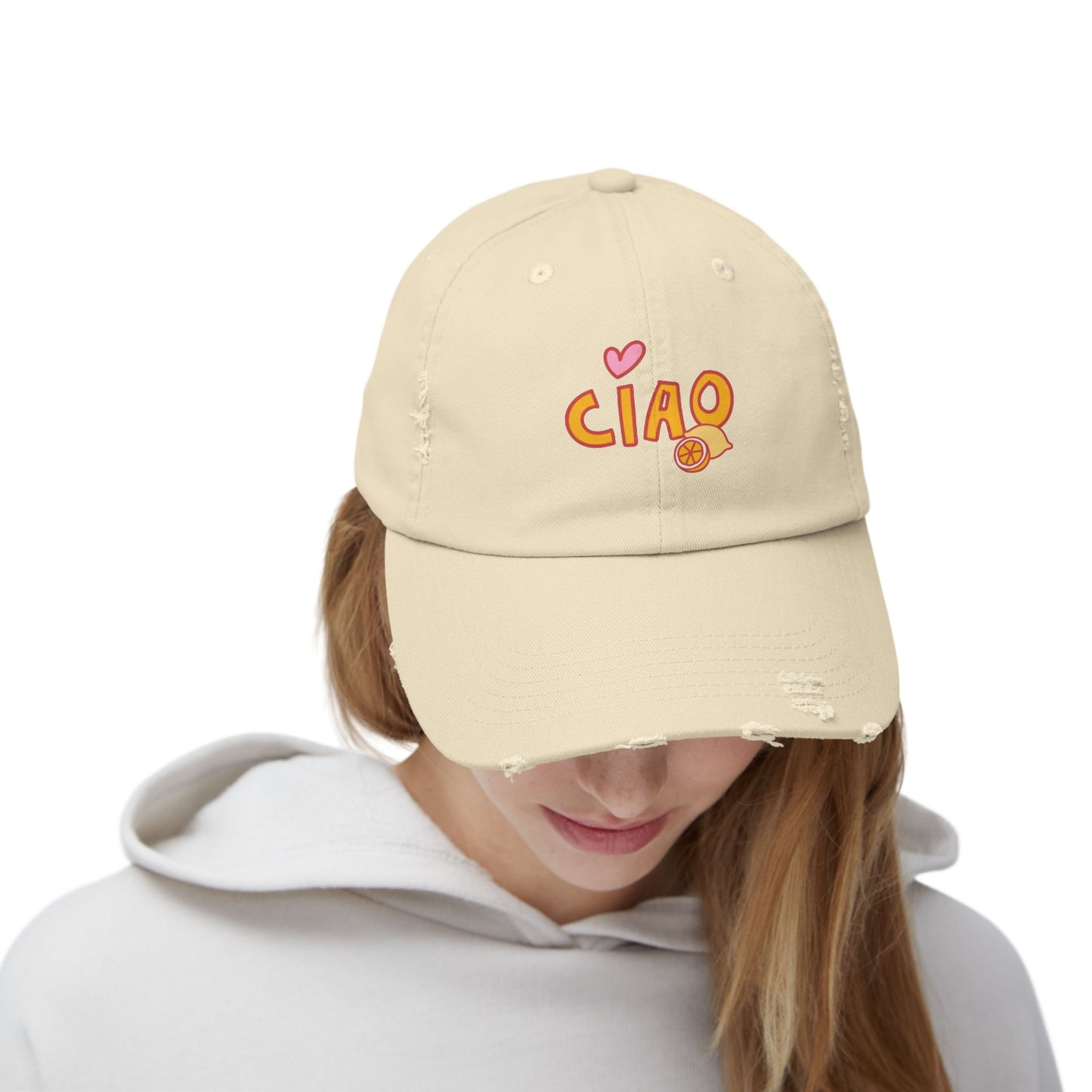 Ciao, Amore Distressed Hat