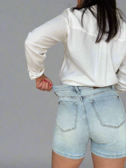 Perfect Fit High Rise Denim Shorts