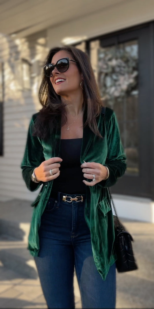 Holiday Style Shawl Collar Blazer