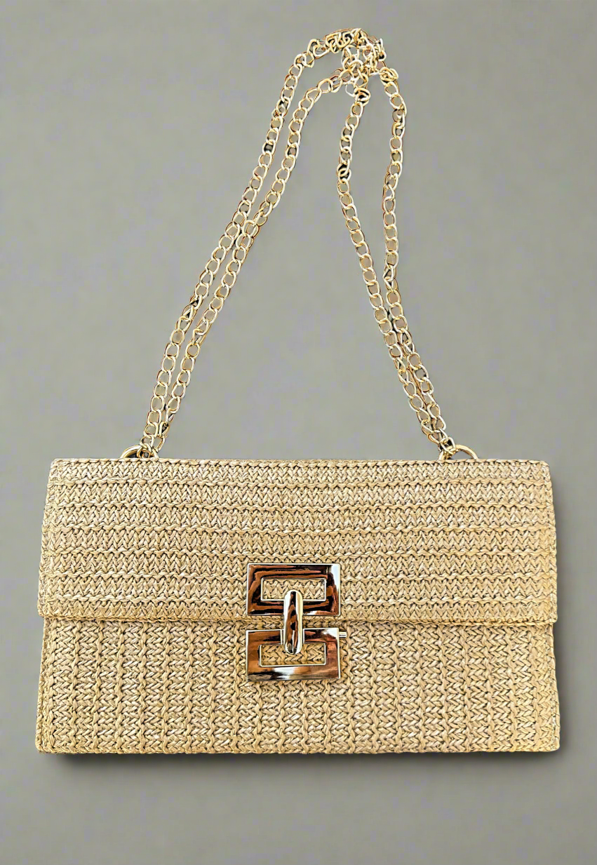 Seasonal Essential Envelope Purse with Chain