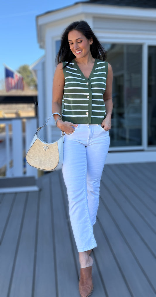 Al Fresco Striped Knit Vest