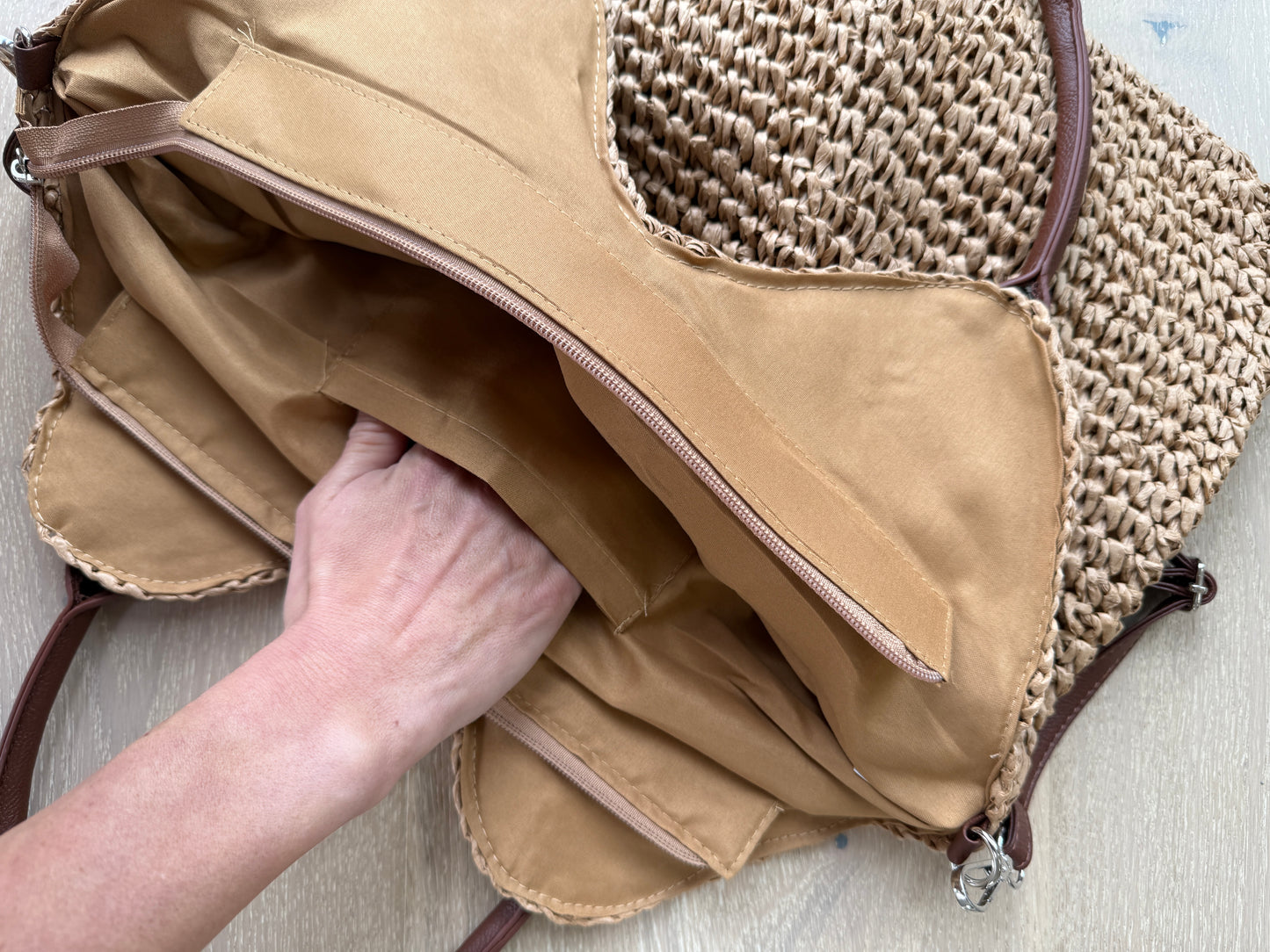 Brunch Envy Woven Shoulder Bag