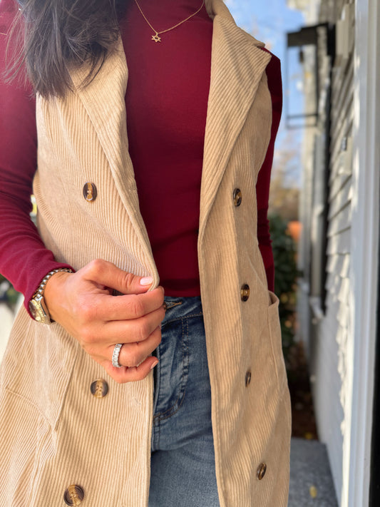 Maple Lane Corduroy Vest