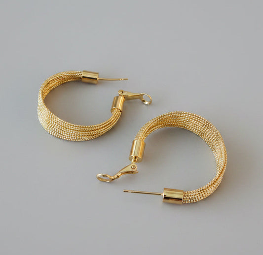 Gilded Rope Hoops