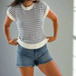 All-Season Striped Knit Sweater