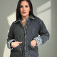 JP Signature Quilted Snap Down Denim Jacket
