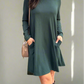 City Stroll Mock Neck Stretch Dress
