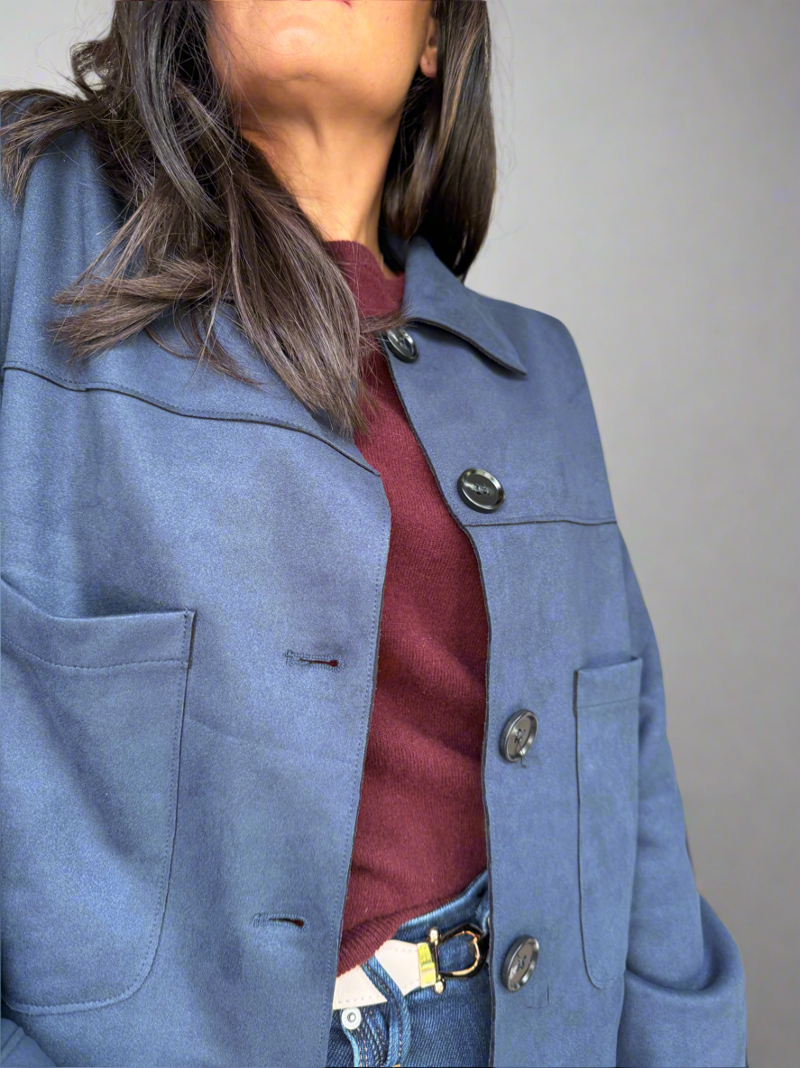 Patch Pocket Suede Jacket