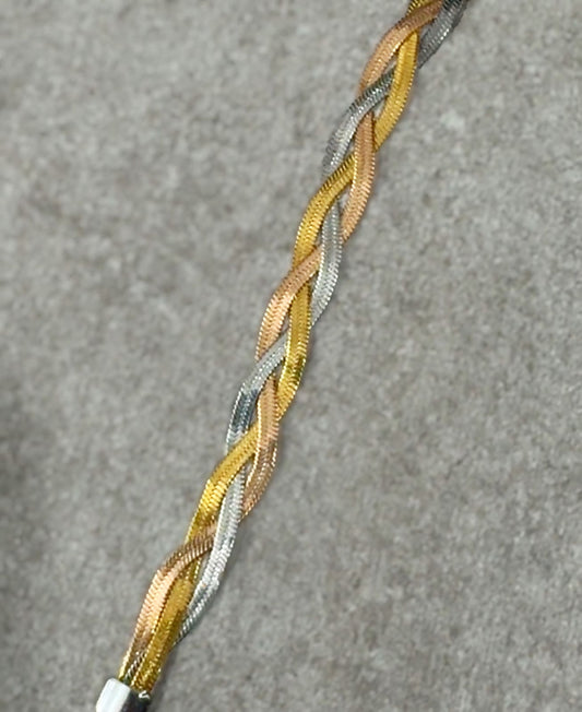 Three Metal Braided Bracelet