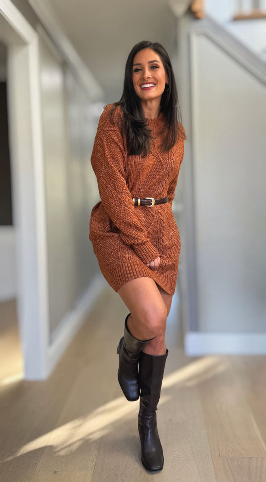 Harvest Knit Sweater Dress