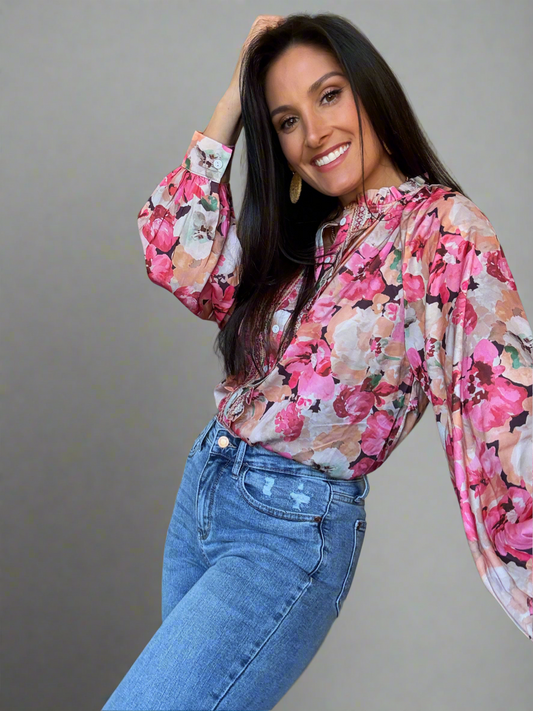 Petal Trim Button Down