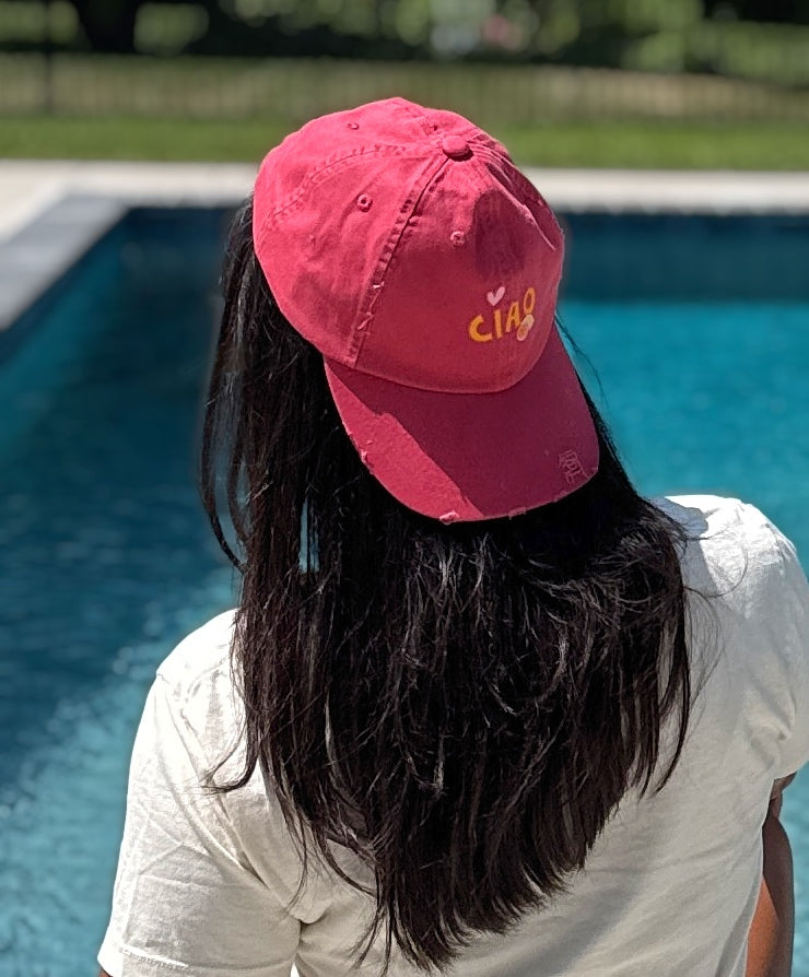 Ciao, Amore Distressed Hat