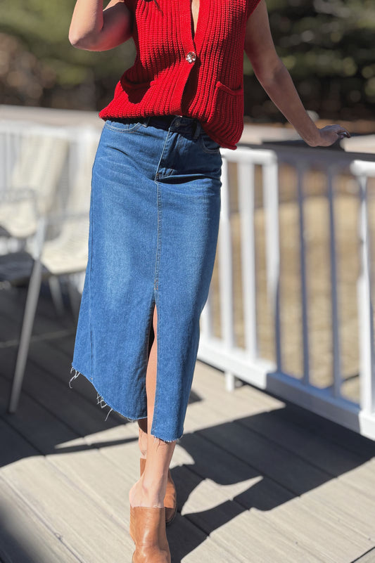 Afternoon Stroll Denim Skirt