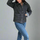 JP Signature Quilted Snap Down Denim Jacket