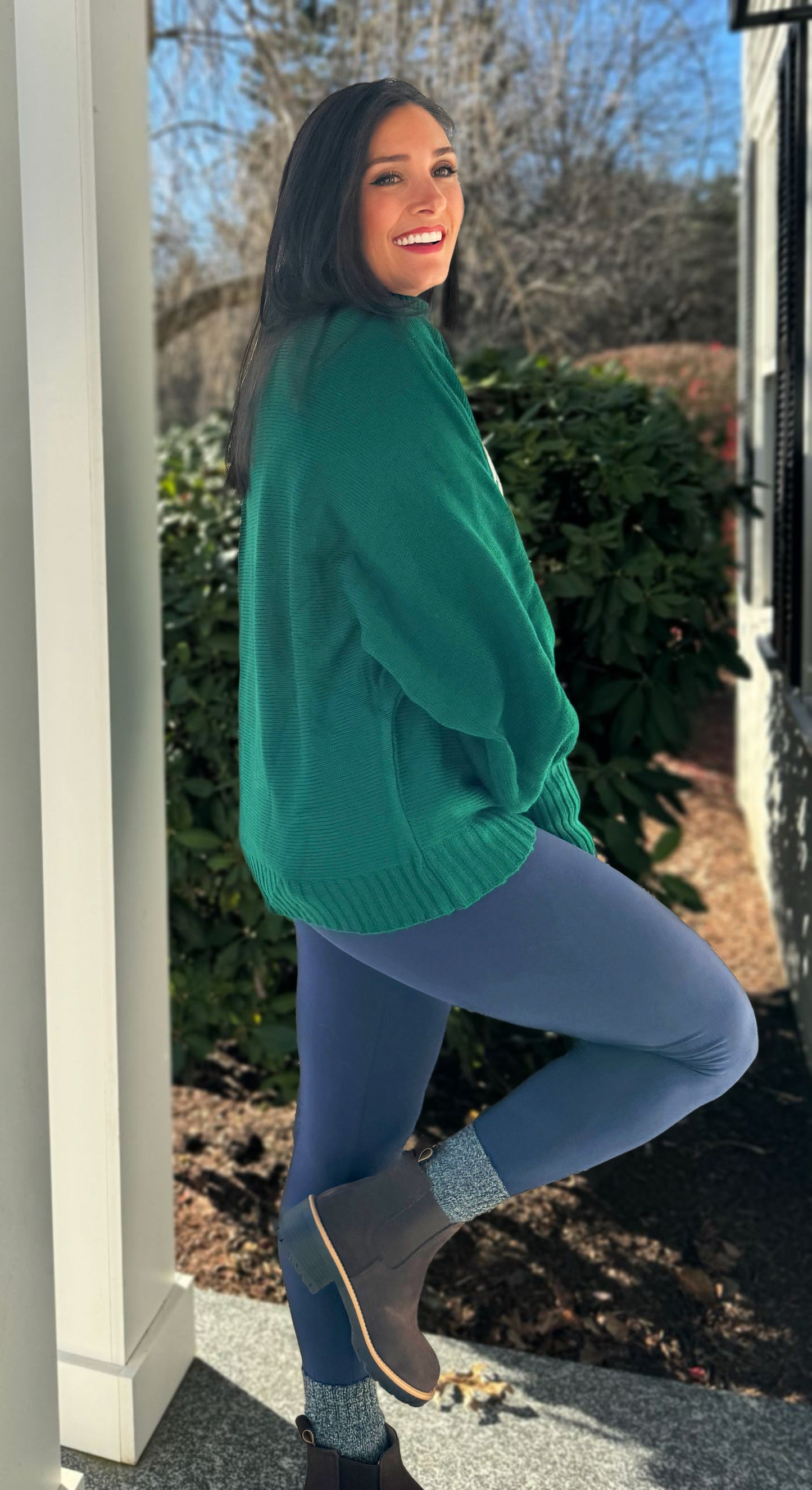 Merry & Bright Embroidered Turtleneck Sweater