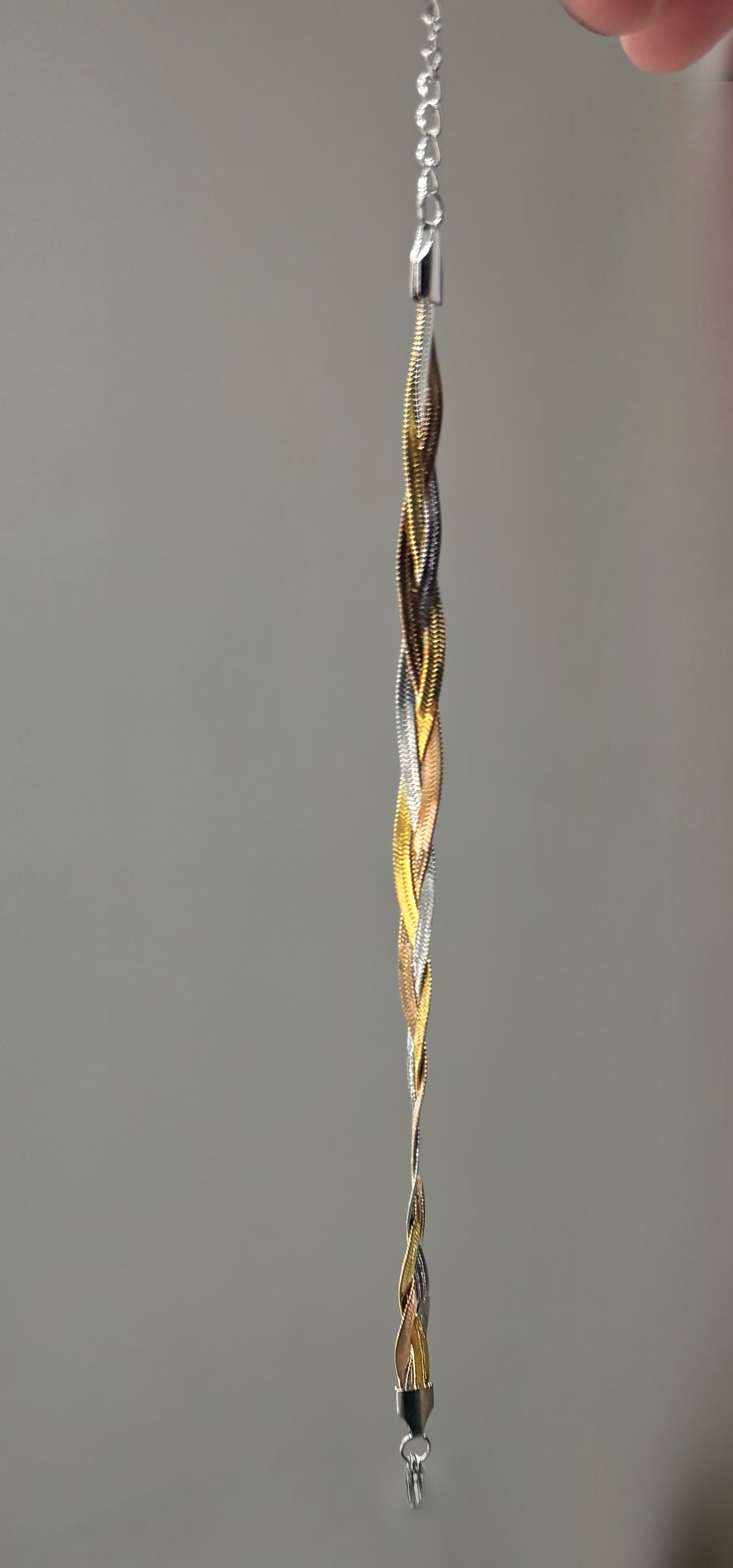 Three Metal Braided Bracelet