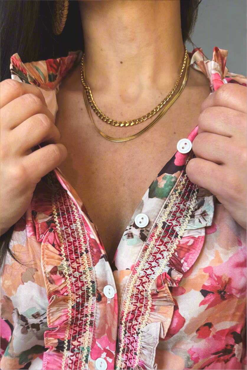 Petal Trim Button Down