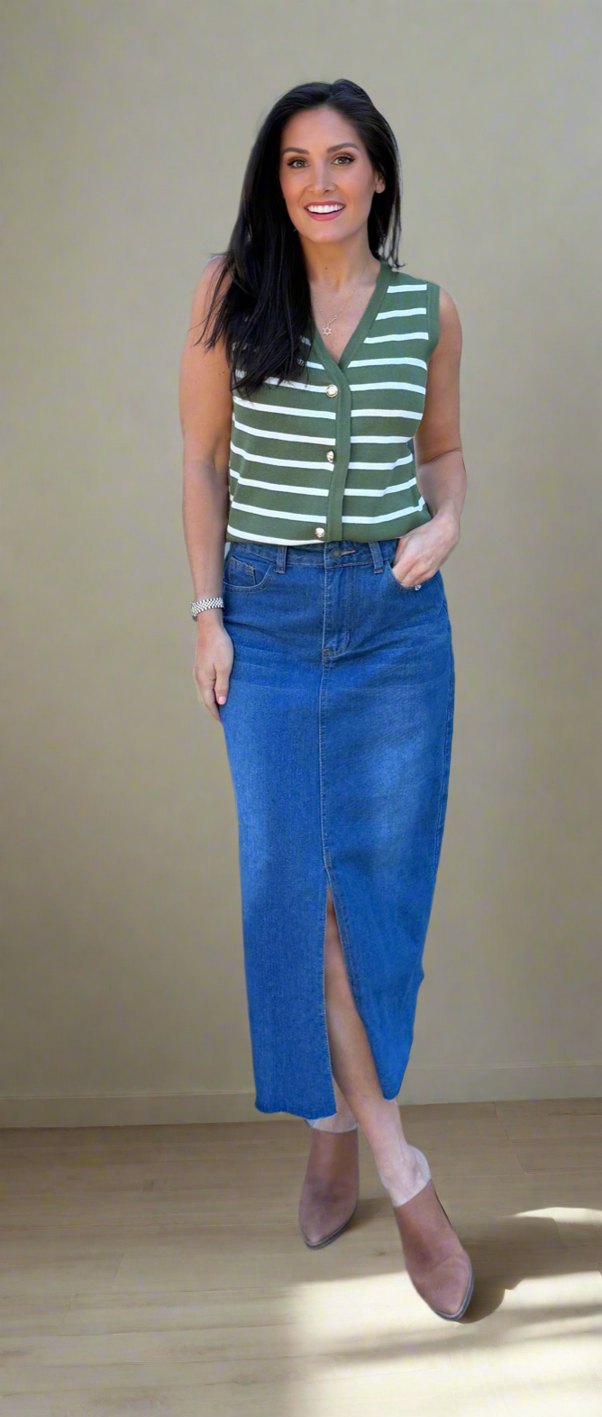 Al Fresco Striped Knit Vest