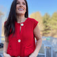 Amore Button Down Sweater Vest