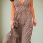 Shoreline Chic Tie-Back Maxi Dress