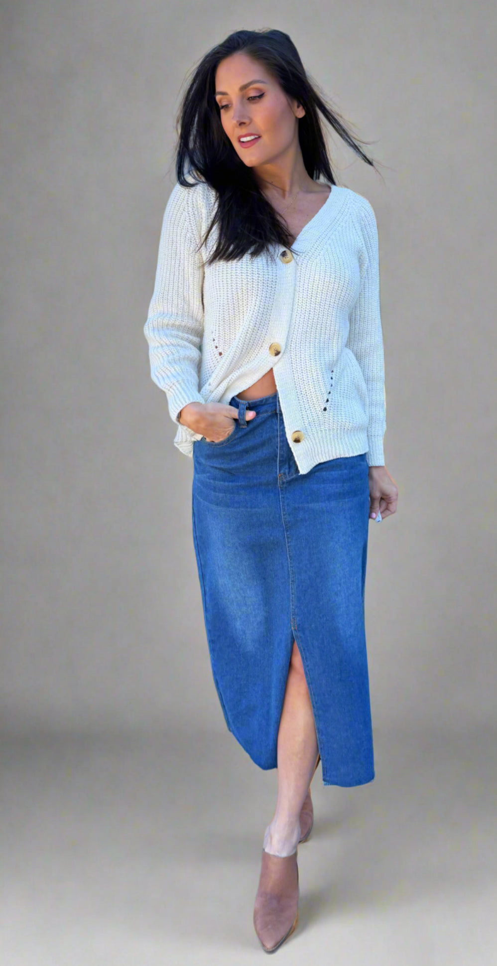 Afternoon Stroll Denim Skirt