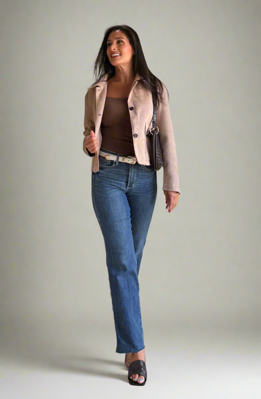 Sculpt & Style Mid-rise Straight Jeans