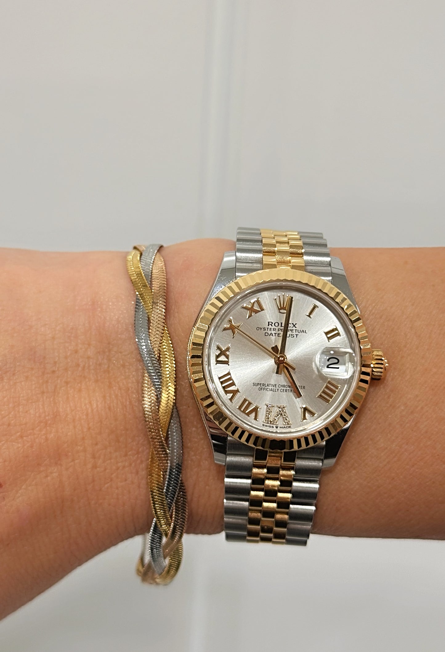 Three Metal Braided Bracelet