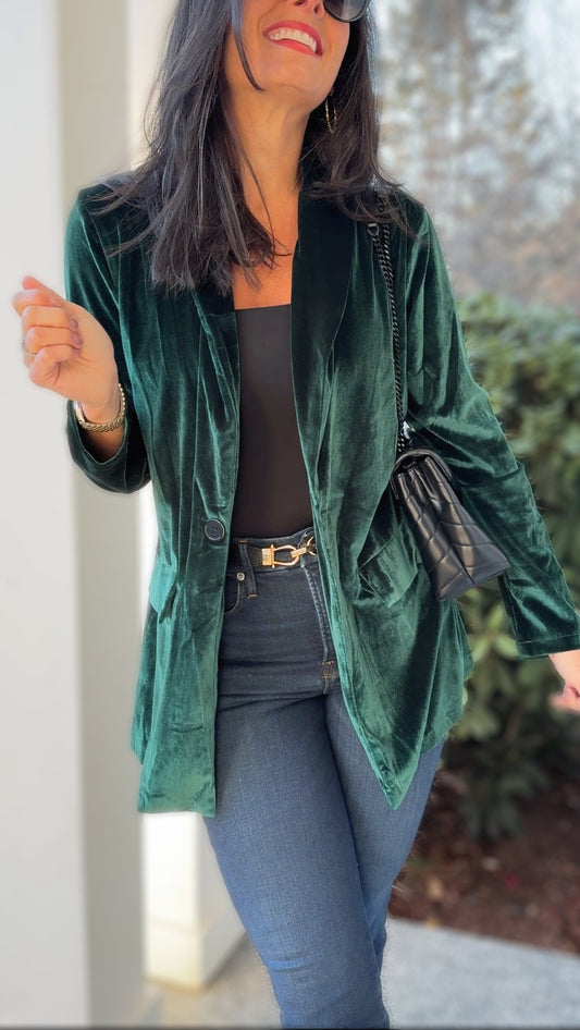 Holiday Style Shawl Collar Blazer