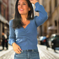 Sweetheart Ruched Sweater