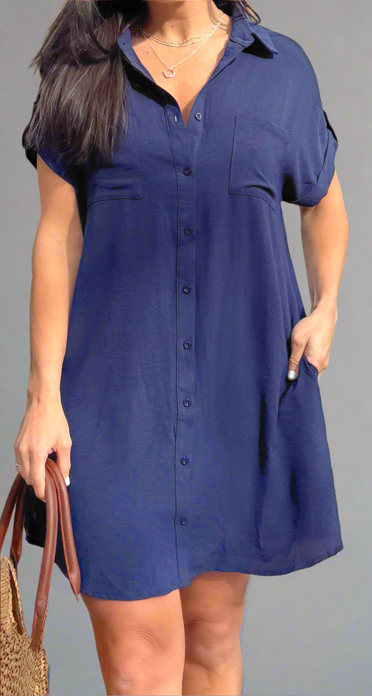 Summer Friday Woven Shirt Dress