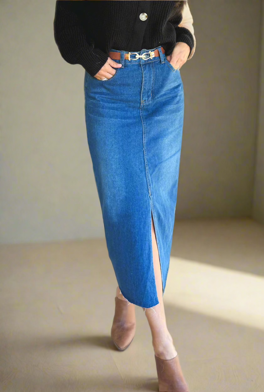 Afternoon Stroll Denim Skirt