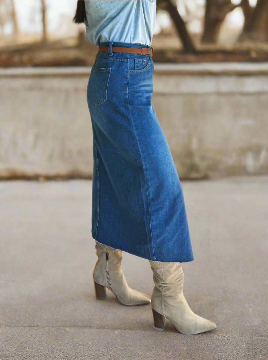 Afternoon Stroll Denim Skirt