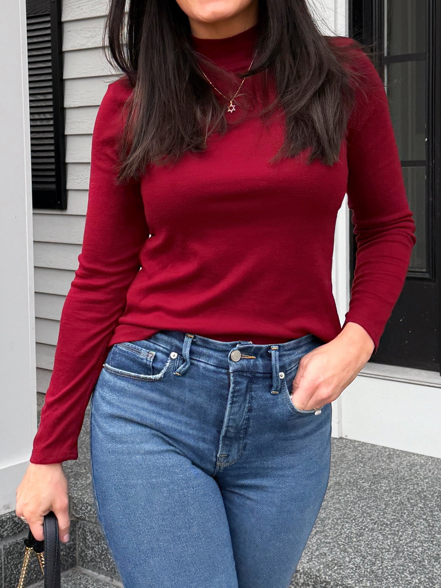 Comfort Fit Mock Neck