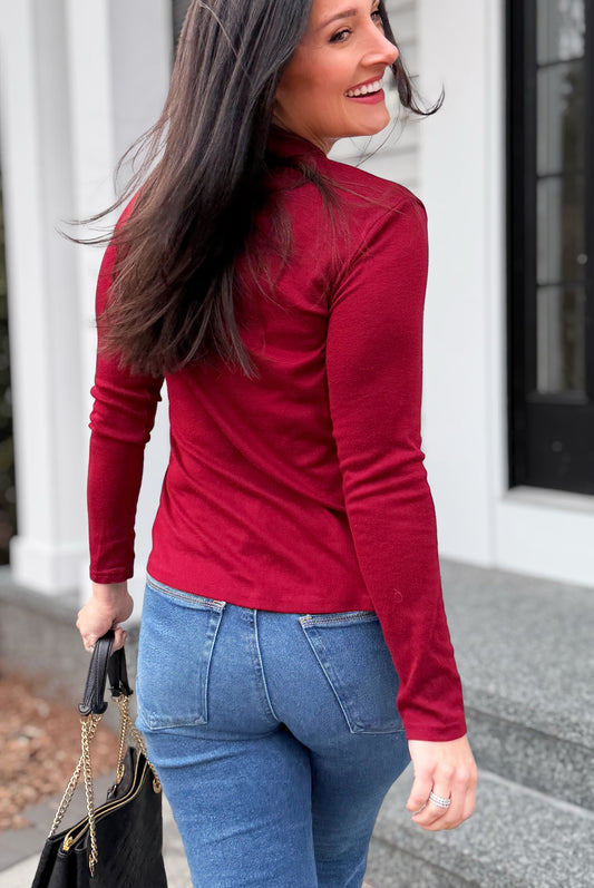 Comfort Fit Mock Neck
