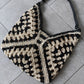 Contrast Crochet Tote Bag
