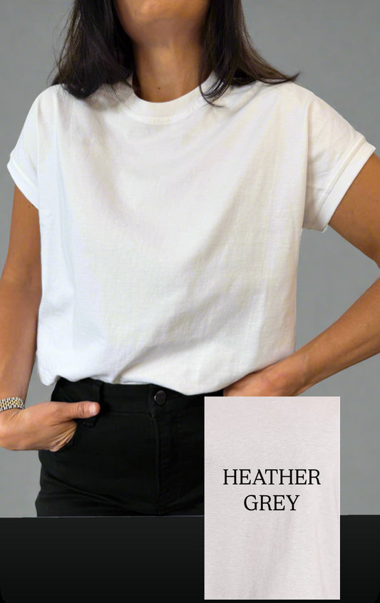 Clean Cut Tee (HEATHER GREY)