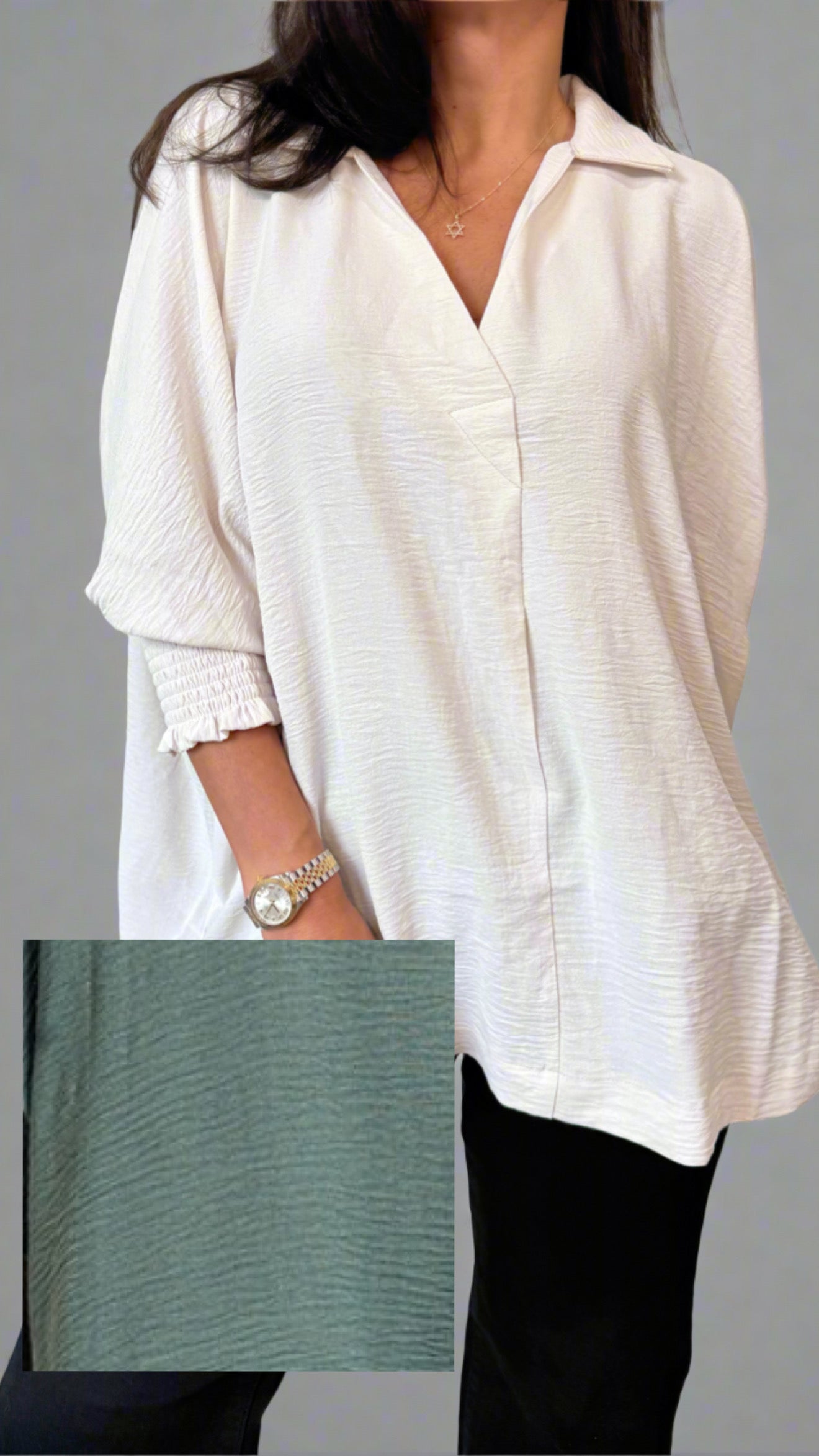 Breeze Band Blouse (ASH JADE)